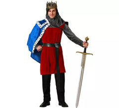 Fato de Rei Medieval Borgonha com cinto para homem