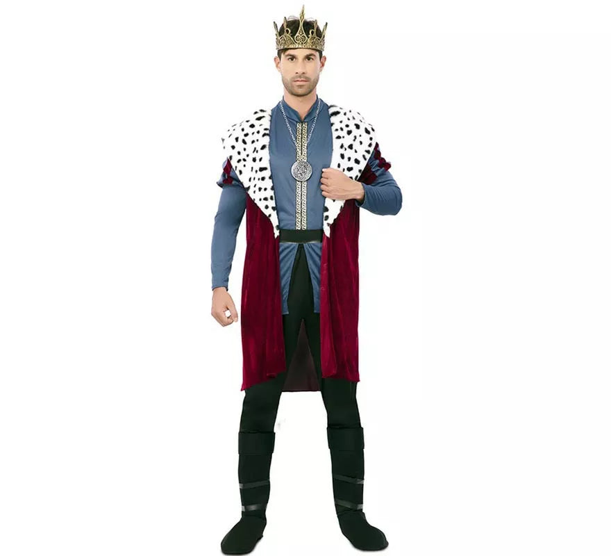 Translation missing: en.Disfraz de Rey Medieval con estampado deluxe para hombre