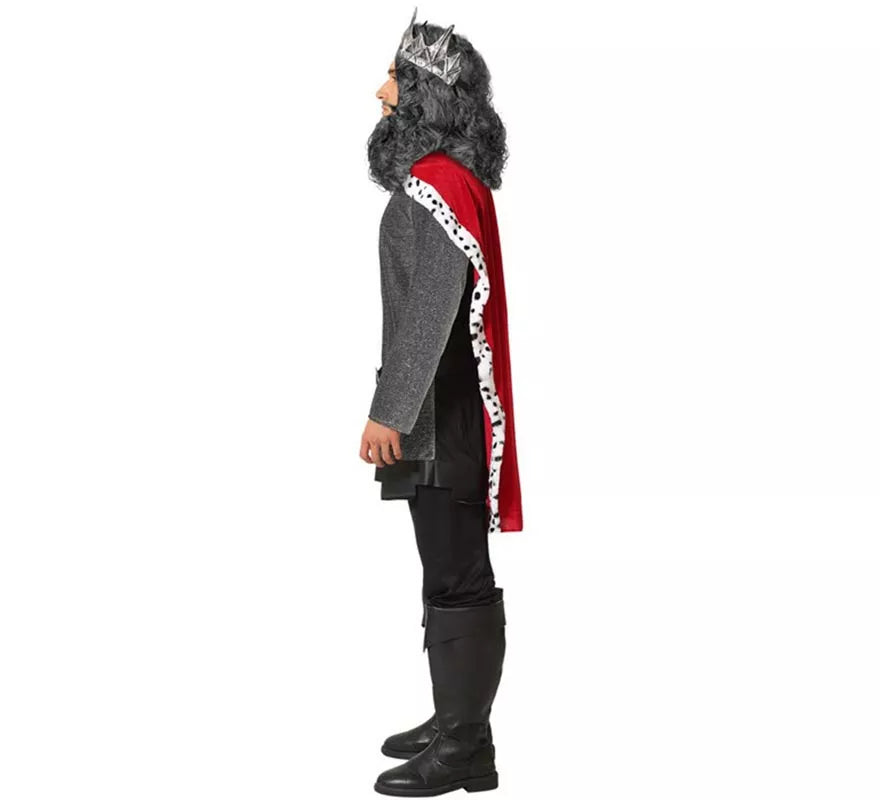 Translation missing: en.Disfraz de Rey Medieval Gris para hombre