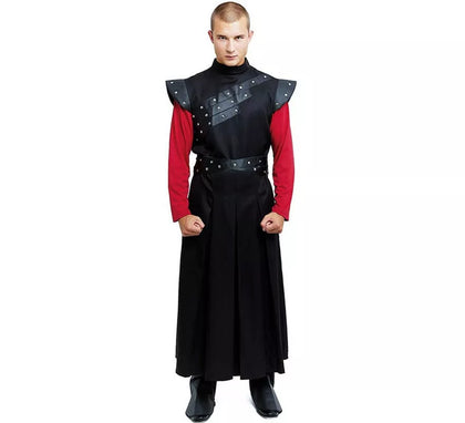 Disfraz de Rey Medieval negro con tachuelas para hombre