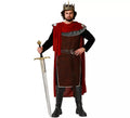 Disfraz de Rey Medieval rojo para hombre