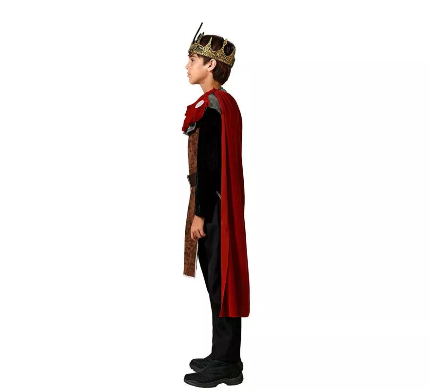 Disfraz de Rey Medieval rojo para niño