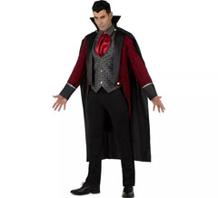 Dark burgundy Vampire King costume for men