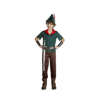 Disfraz de Robin Hood verde oscuro para niño