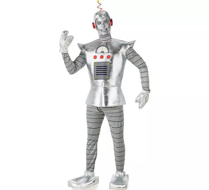 Disfraz de Robot Antiguo plateado para hombre