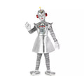Disfraz de Robot Antiguo plateado para niña