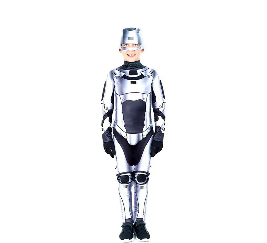 Disfraz de Robot Killer Plateado para niño