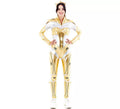 Disfraz de Robot Woman Estelar Dorado para mujer