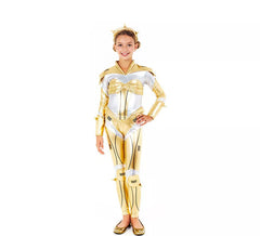 Golden Stellar Robot Woman Kostüm für Mädchen