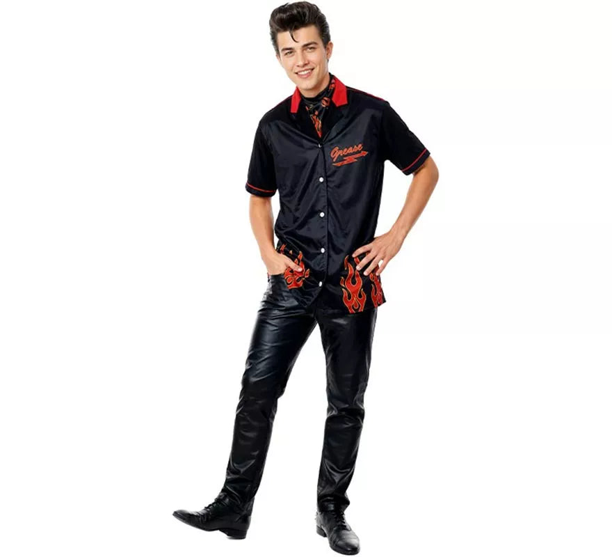 Translation missing: en.Disfraz de Rockabilly Negro Años 50 para hombre