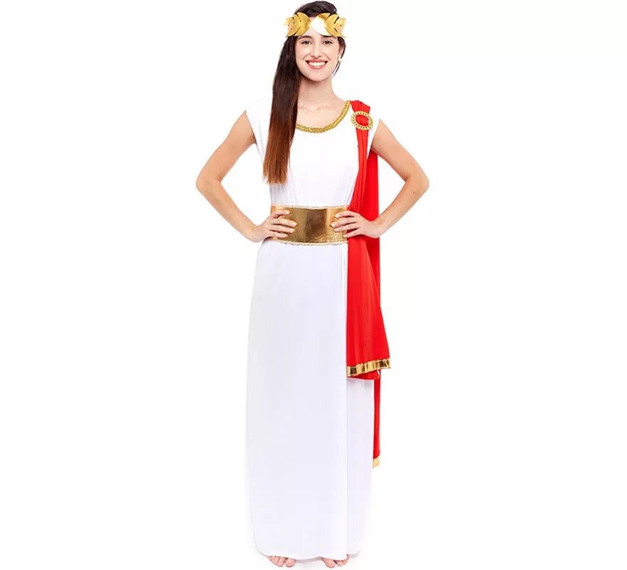 Disfraz de Romana Blanca Elegante para mujer