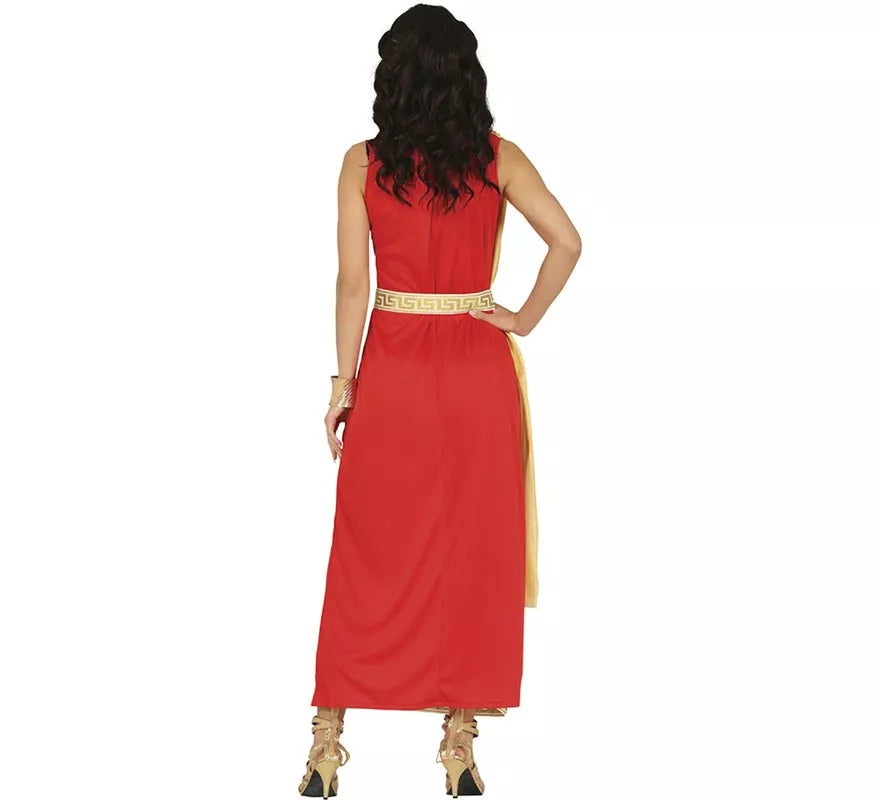 Disfraz de Romana roja y dorado para mujer