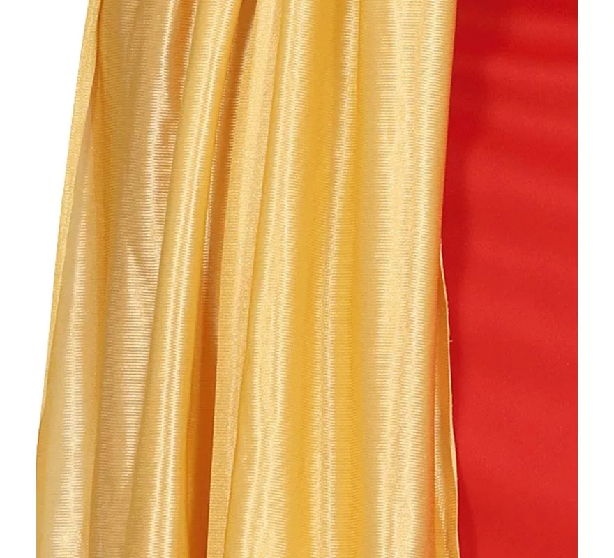 Disfraz de Romana roja y dorado para mujer