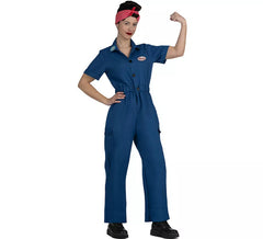 Classic Rosie the Riveter costume for women