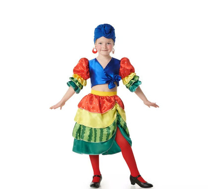 Disfraz de Rumbera Caribeña para niña