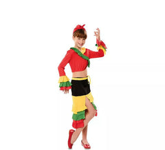 Red Rumbera costume for girl