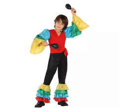 Multicolor Rumbero costume for children