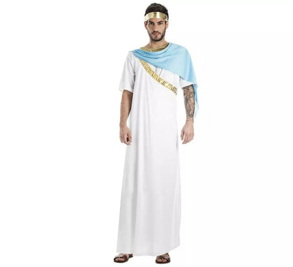 Disfraz de Sacerdote Griego Blanco para hombre