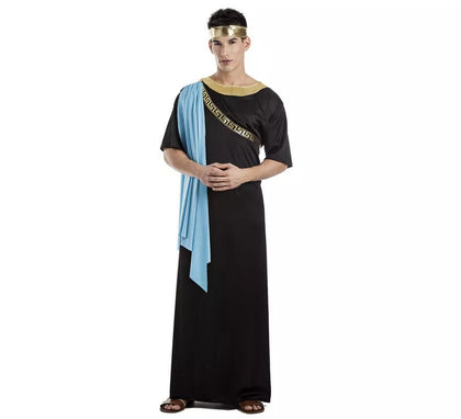 Disfraz de Sacerdote Griego Negro para hombre