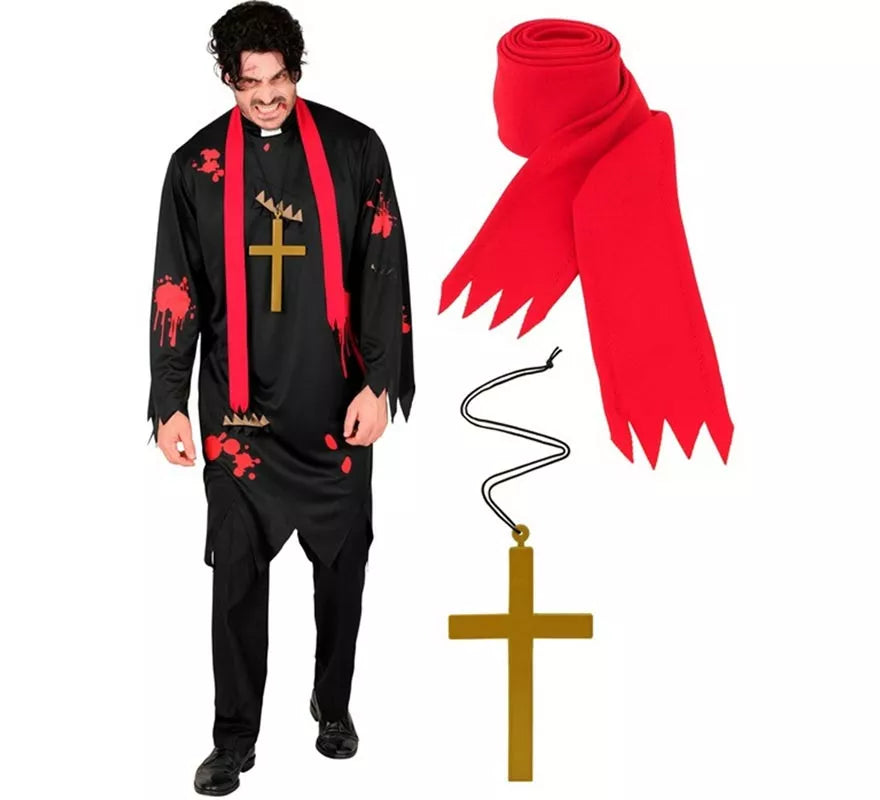 Translation missing: en.Disfraz de Sacerdote Zombie para hombre