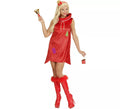 Disfraz de Saco de Navidad Rojo para mujer