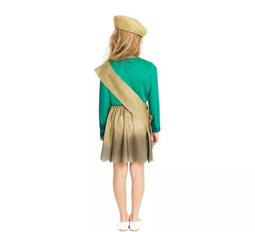 Disfraz de Scout Zombie verde y marrón para niña y adolescente