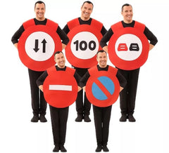 5 in 1 Traffic Sign Costume for Adults