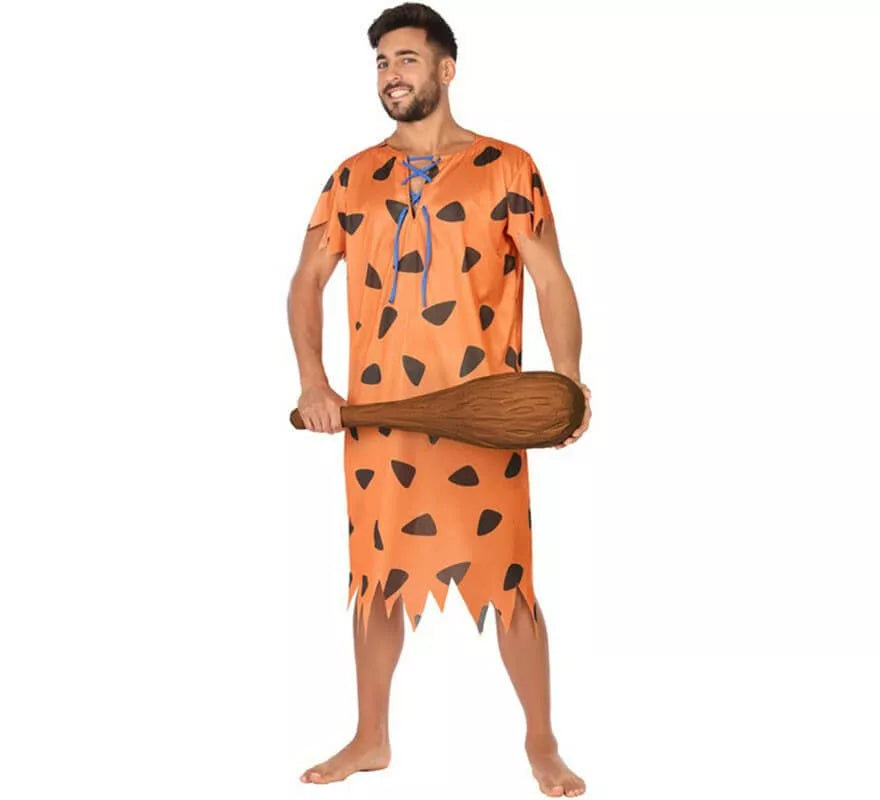 Disfraz de Señor Cavernícola Naranja para hombre