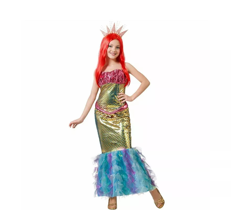 Disfraz de Sirena multicolor para mujer