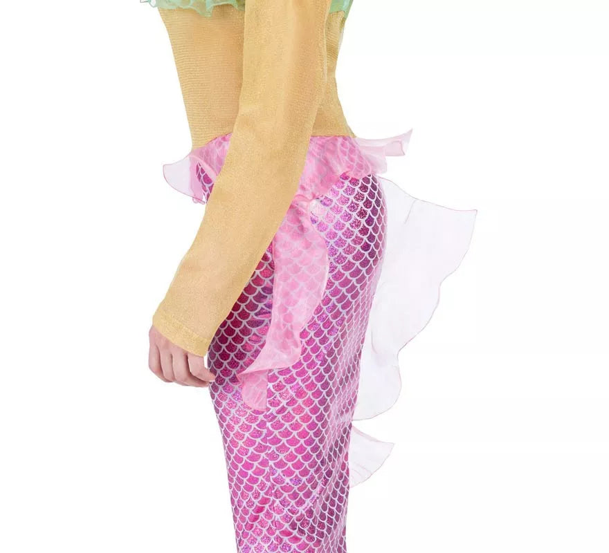 Translation missing: en.Disfraz de Sirena rosa con cola para mujer