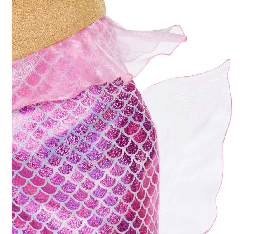 Disfraz de Sirena rosa con cola para mujer