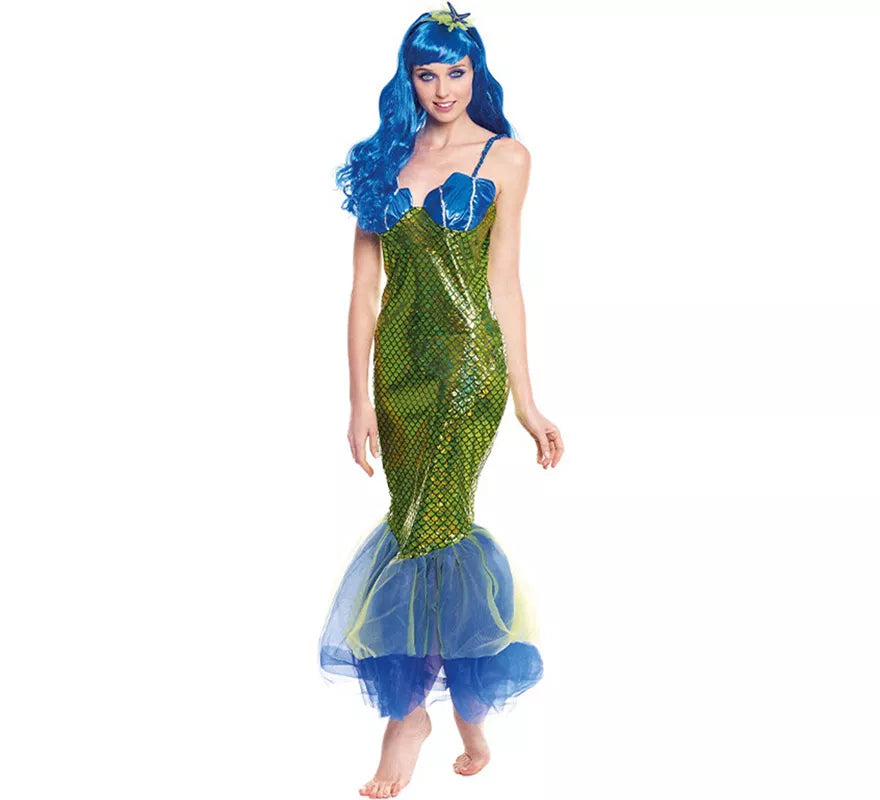 Translation missing: en.Disfraz de Sirena Verde Oscura para mujer