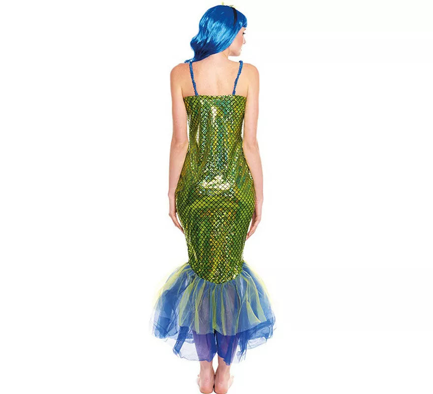 Disfraz de Sirena Verde Oscura para mujer