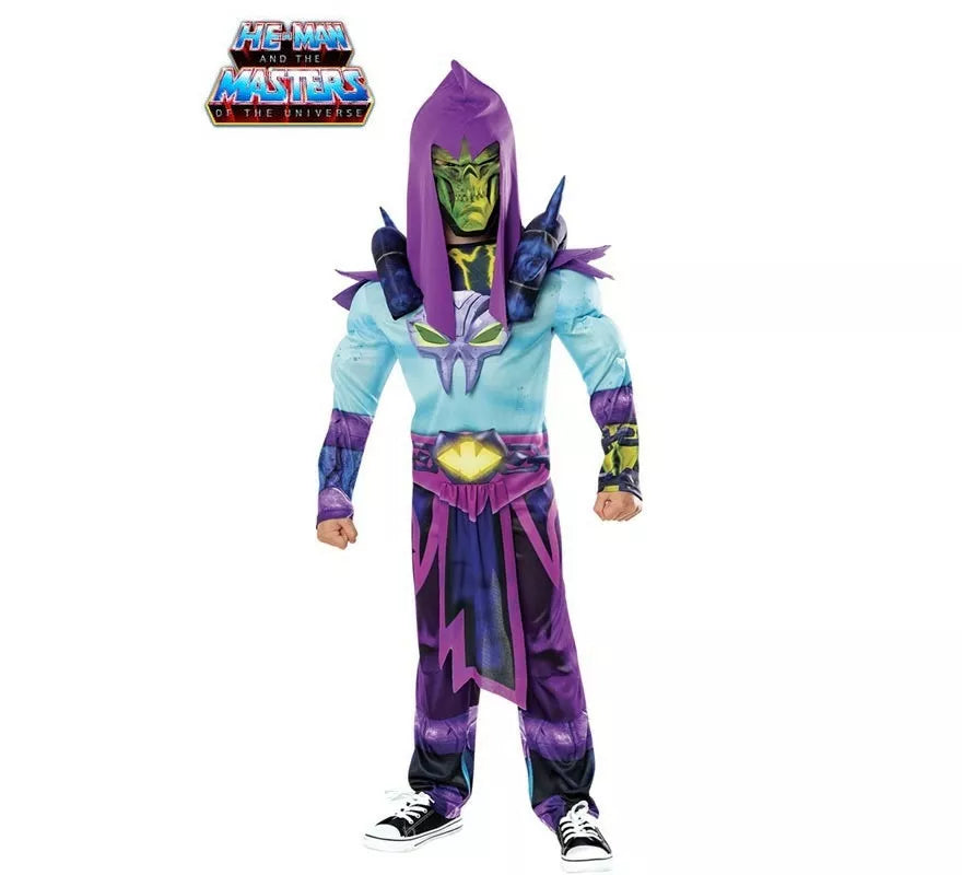 Translation missing: en.Disfraz de Skeletor de He-Man deluxe con máscara para niño