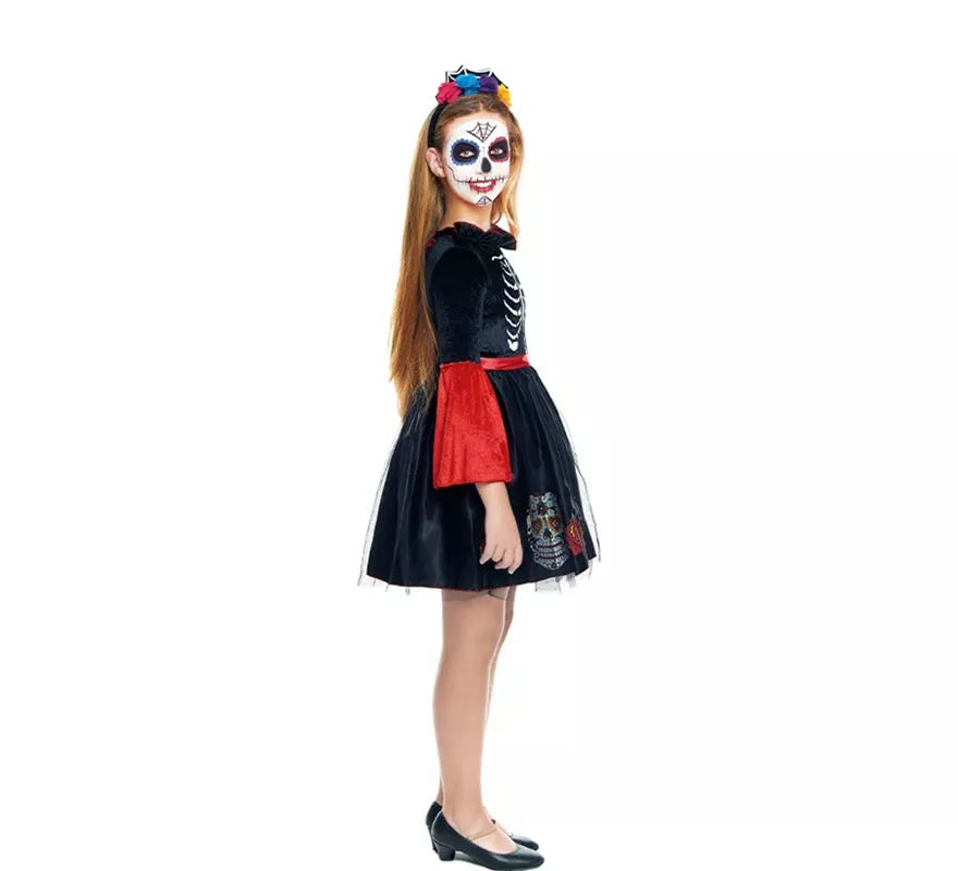 Disfraz de Skull Princess Catrina para niña