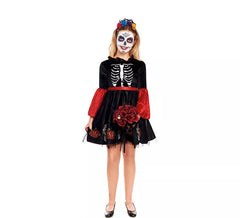 Skull Princess Catrina costume for girls
