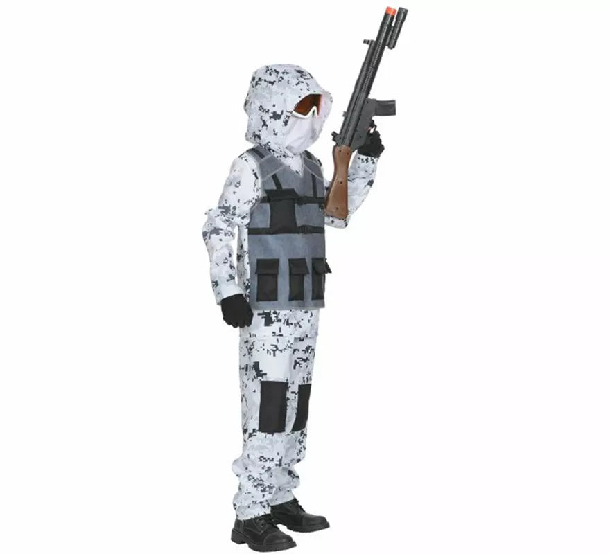 Translation missing: en.Disfraz de Soldado Ártico de las Fuerzas Especiales para niño