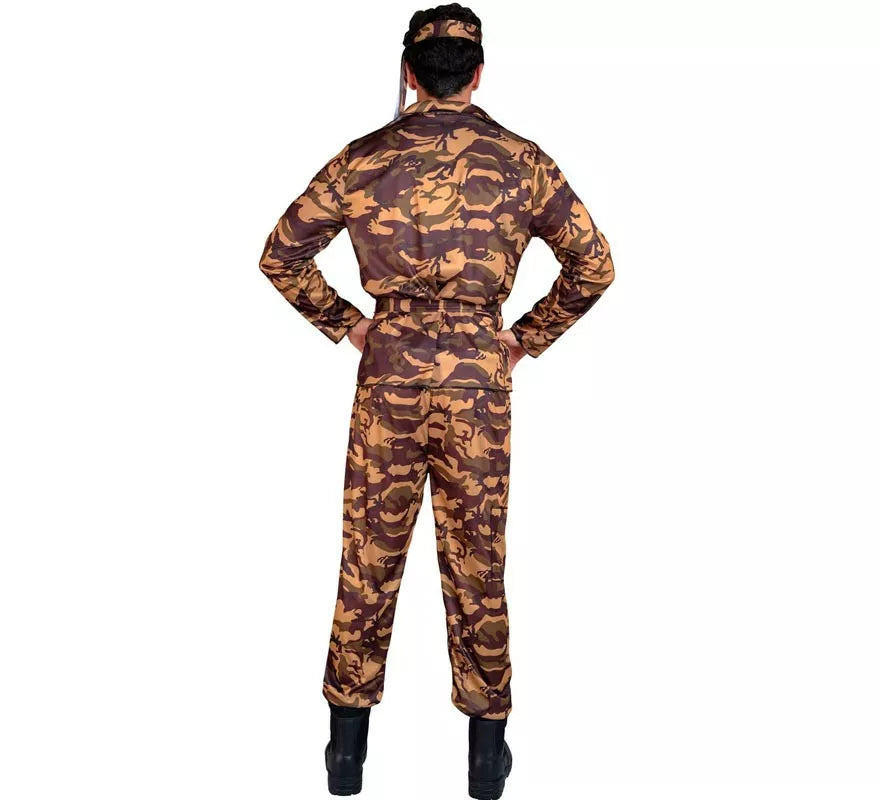 Translation missing: en.Disfraz de Soldado Camuflado marrón para hombre