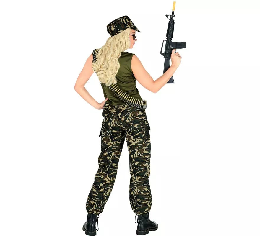 Translation missing: en.Disfraz de Soldado camuflado verde para mujer