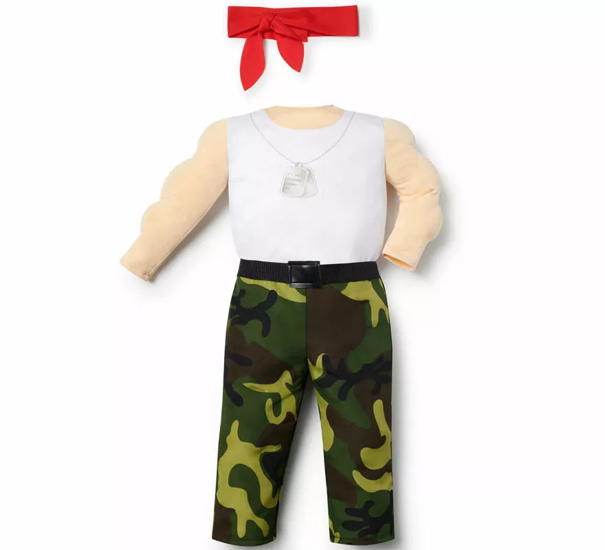 Translation missing: en.Disfraz de Soldado Militar Rambo para bebé