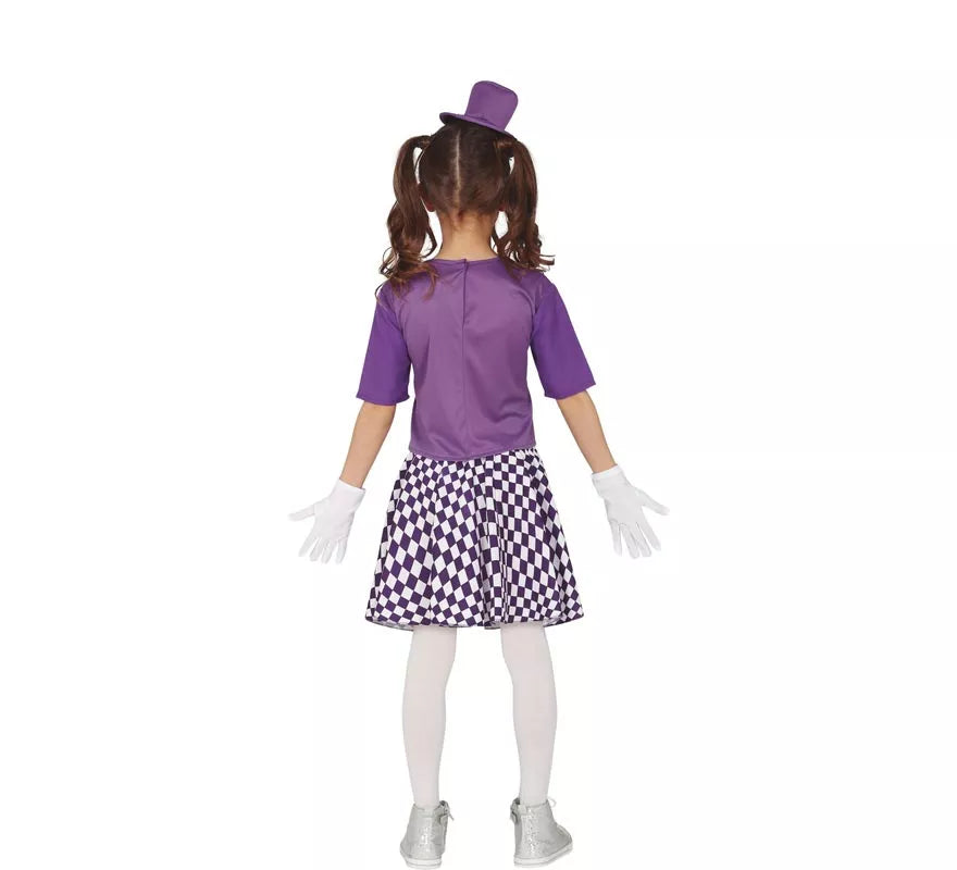 Disfraz de Sombrerera Morado para niña