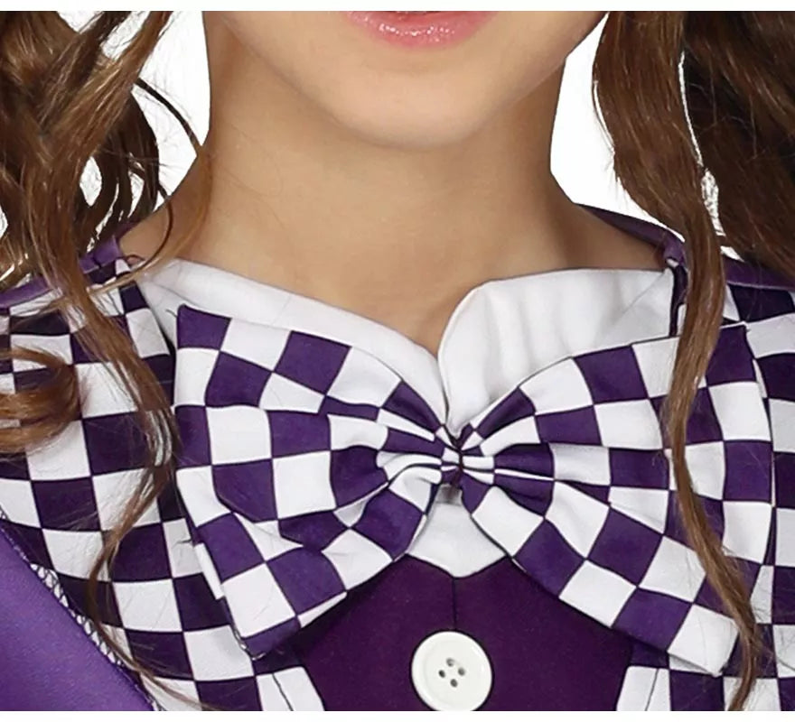 Disfraz de Sombrerera Morado para niña