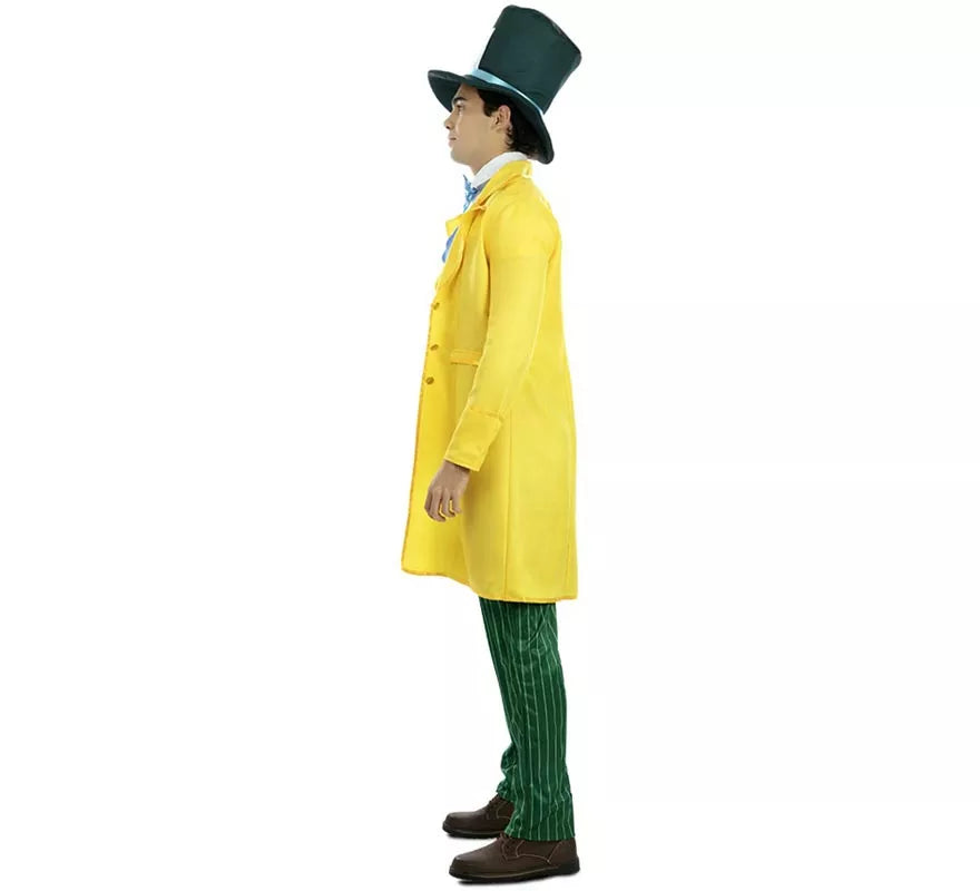Disfraz de Sombrerero amarillo para hombre