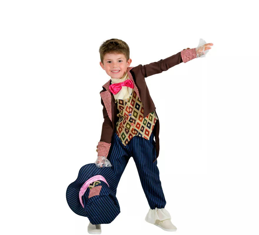 Disfraz de Sombrerero Loco con chaqueta para niño