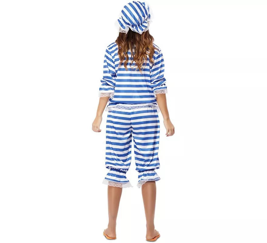 Translation missing: en.Disfraz de Sra. Bañista Retro Años 20 Azul para mujer