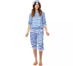 Blue 1920s Retro Mrs. Bather Costume for Women