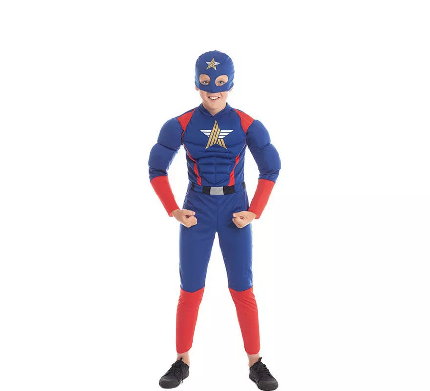 Translation missing: de.Disfraz de Star Héroe Americano para niño