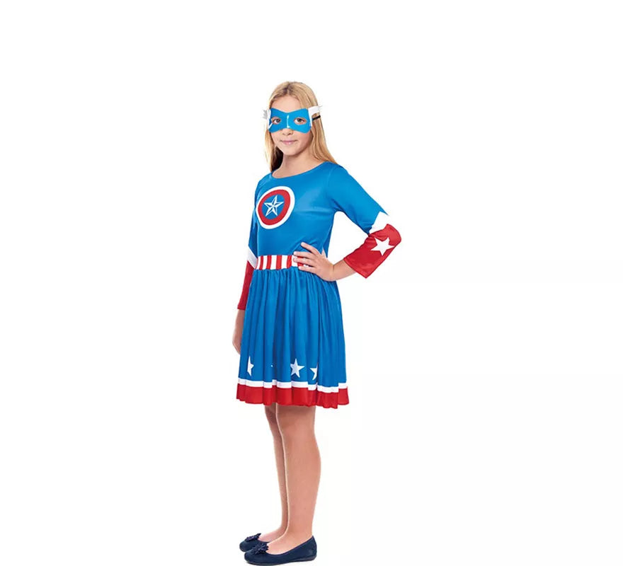 Disfraz de Star Heroína Americana para niña