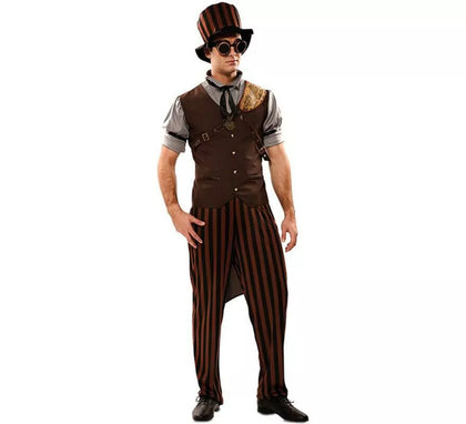 Disfraz de Steampunk a Rayas para hombre