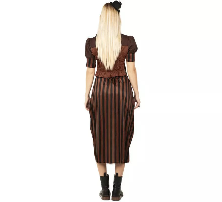 Disfraz de Steampunk a Rayas para mujer